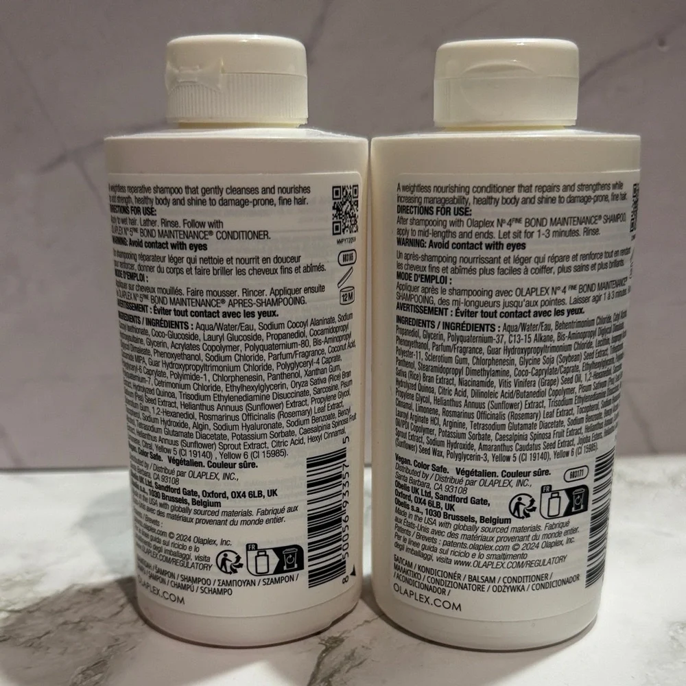 OLAPLEX No.4+No.5 FINE Bond Maintenance Shampoo and Conditioner Duo F/S SEALED! - Picture 2 of 4
